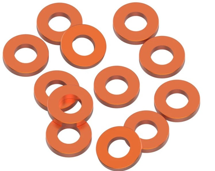 1UP 3x6x0.5mm Precision Aluminum Shims Orange 12pcs 80352