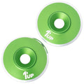 1UP Aluminum LowPro (Low Profile) Wing Washers M3 Green Shine 2pcs 820821
