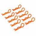 1/10 RC Car Body Bright Clips Orange Finish 10pcs. Bent Angled from Rotor Ron