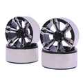 (4) 1.9 Aluminum Crawler Chrome Beadlock Wheel Rim 1/10 TRX-4 D90 SCX10 II III