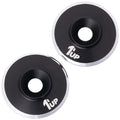 1UP Aluminum LowPro (Low Profile) Wing Washers M3 Black Shine 2pcs 820021