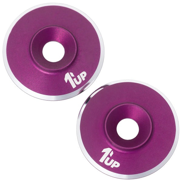 1UP Aluminum LowPro (Low Profile) Wing Washers M3 Purple Shine 2pcs 820321