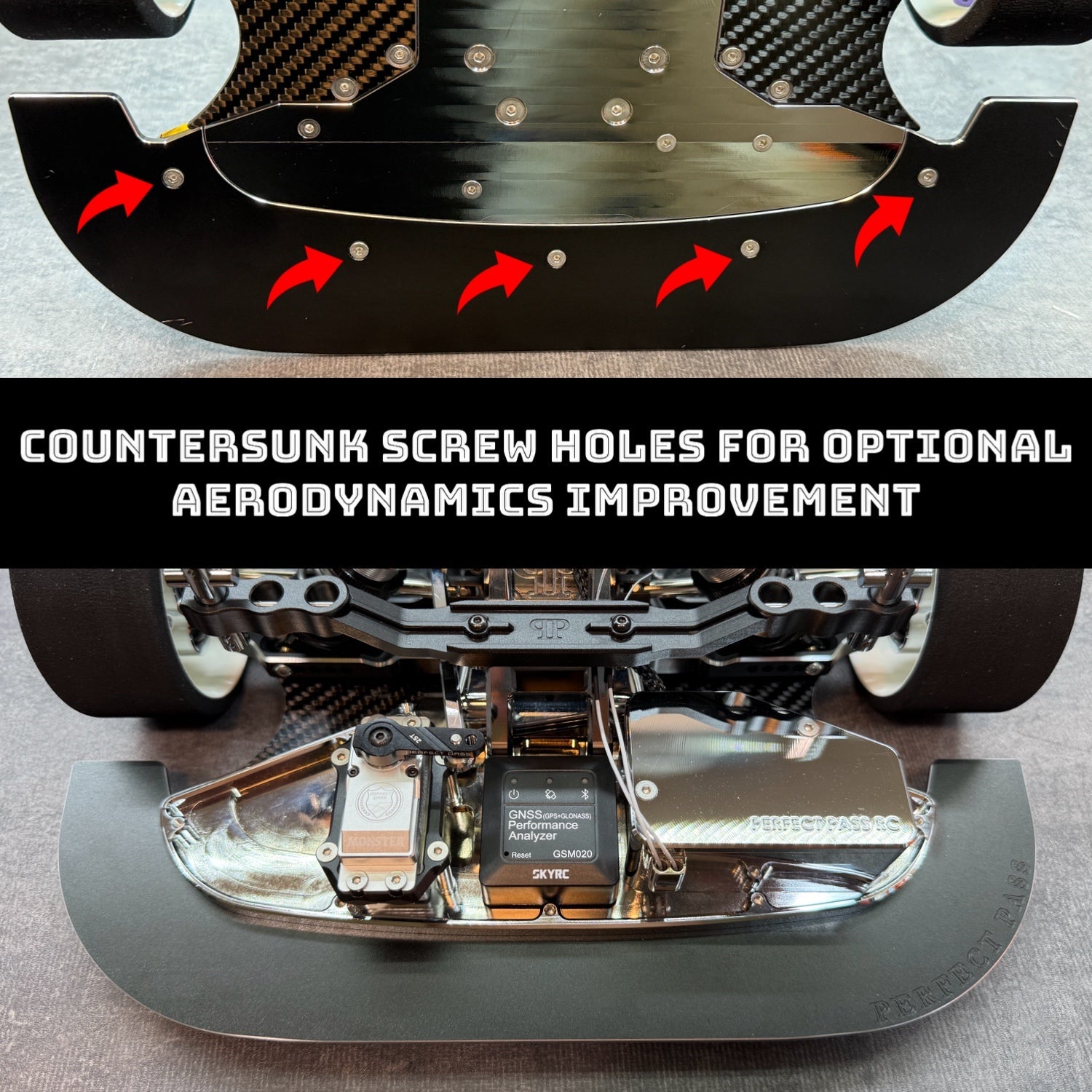 Aluminum Front Splitter For FC100 Body - Arrma 1/7