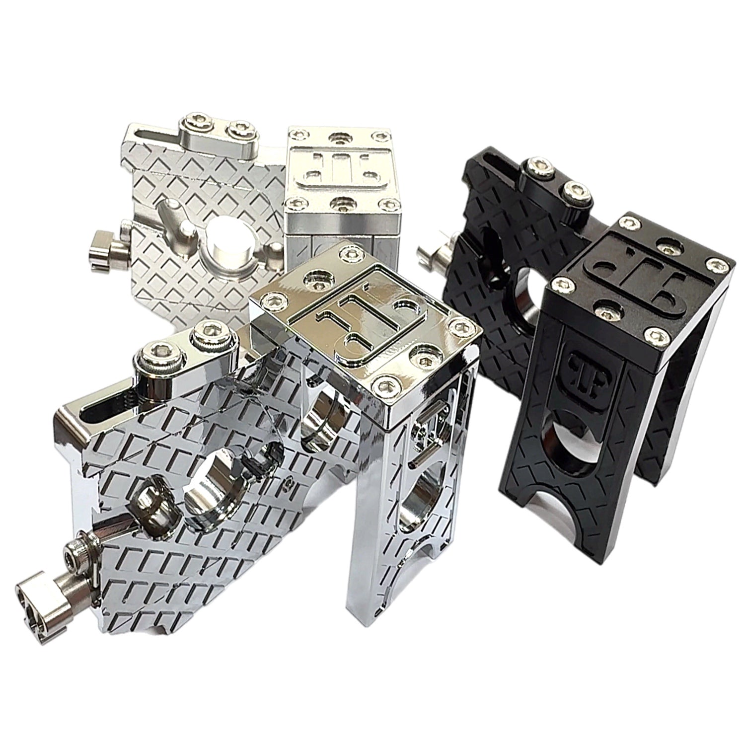 7075 Aluminum Adjustable Motor Mount for ARRMA 6S / 1/7 Scale (Limitless, Infraction, Felony) – Chrome, Silver, Black