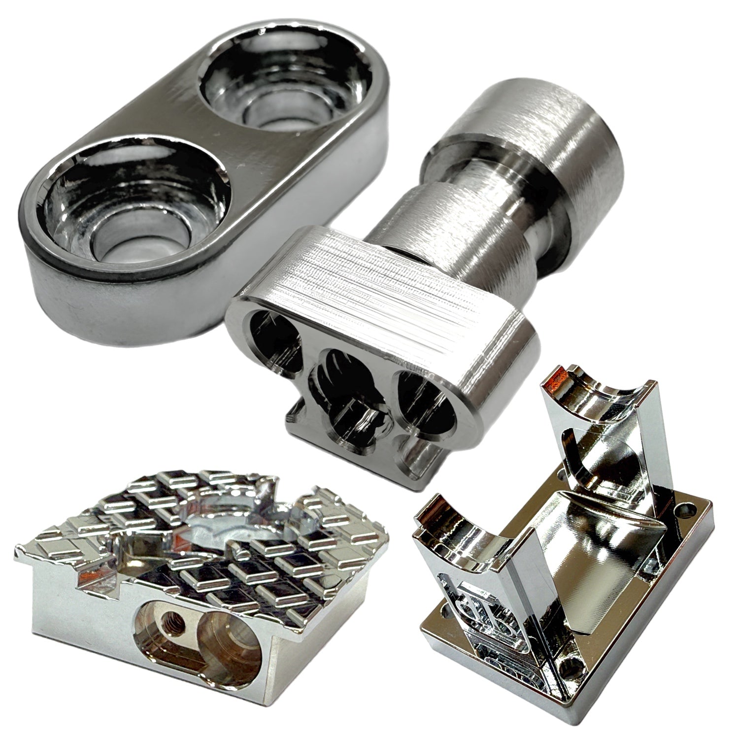 7075 Aluminum Adjustable Motor Mount for ARRMA 6S / 1/7 Scale (Limitless, Infraction, Felony) – Chrome, Silver, Black