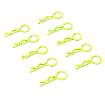 1/10 RC Car Body Clips Bright Yellow Finish 10pcs. Bent Angled from Rotor Ron