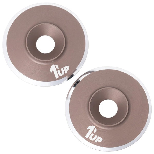 1UP Aluminum LowPro (Low Profile) Wing Washers M3 Gunmetal Shine 2pcs 820921