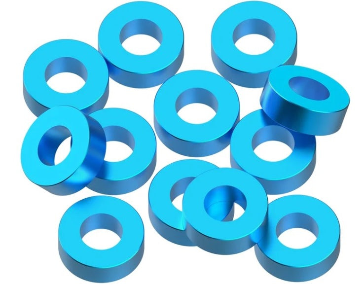 1UP 3x6x2mm Precision Aluminum Shims Blue 12pcs 80314